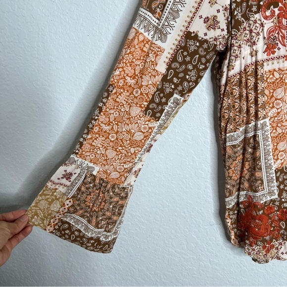 Savanna Jane Top Women Small Blouse Shirt Floral Embroidered Patchwork Boho T - Picture 5 of 7